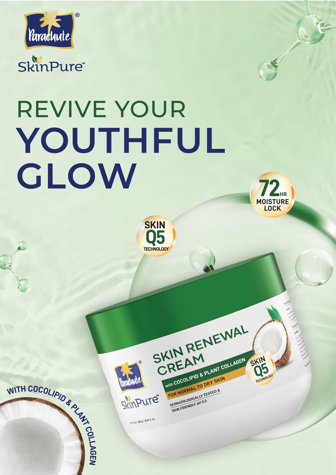 Parachute Skin Pure Skin Renewal Cream Key Visual