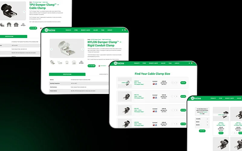 Helme E-Commerce Platform for Innovative Clamps Mobile Case Study 3